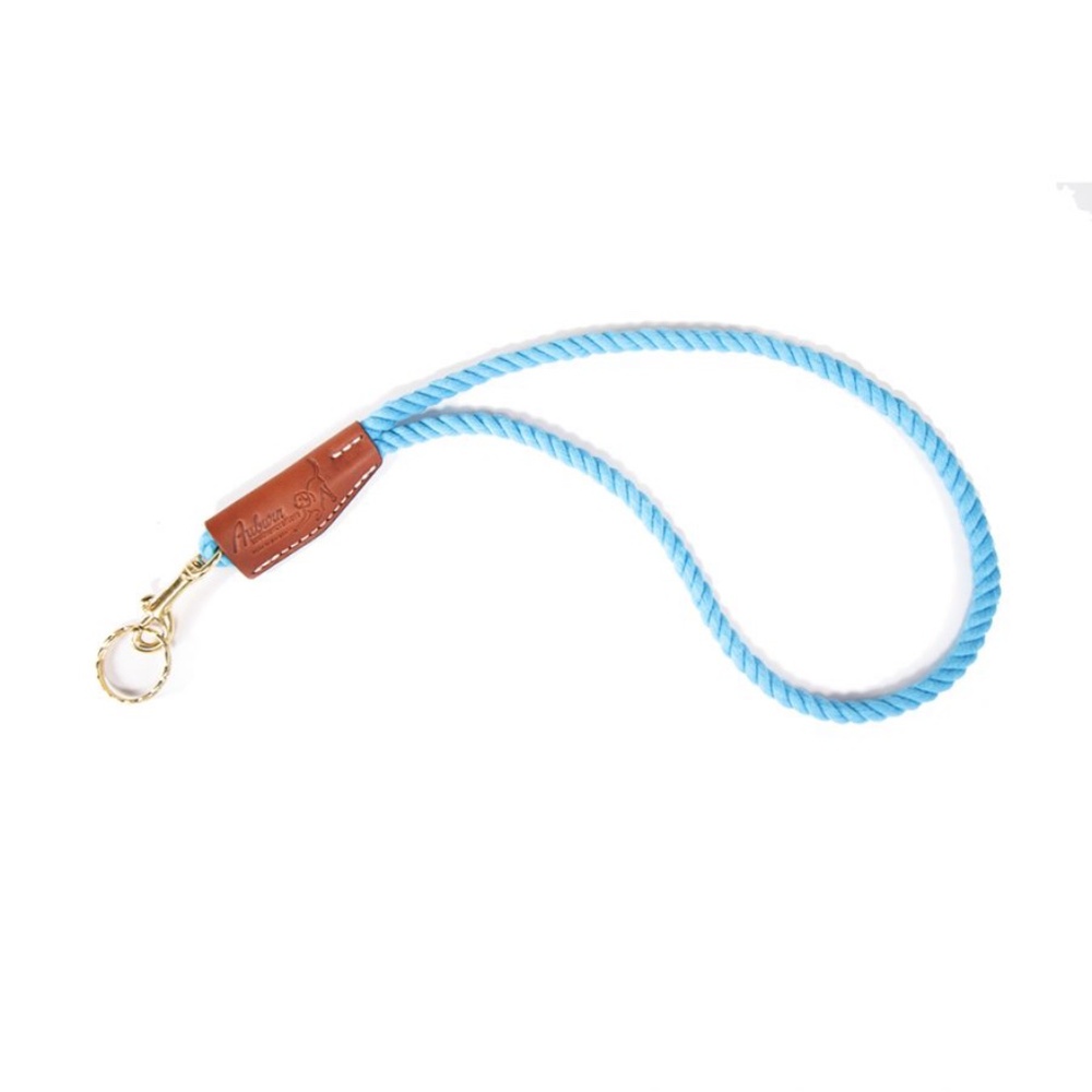 NWT Auburn Cotton Rope Lanyard Turquoise Dog Lead (Traffic Leash)